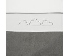 Meyco Lot 413020 Petit lit Drap Clouds, 75 x 100 cm, gris