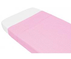 Taftan Drap de Lit Vichy rose (100 x 80 cm) - Rose clair