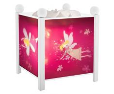 TROUSSELIER - Princesses Fées - Veilleuse - Lanterne Magique - Idéal Cadeau Enfant - Dessin animé - Lumière rassurante - Couleur Bois Blanc - Ampoule 12V 10W inclue - Prise Elec. EU