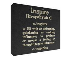 Feel Good Art Diamant poli Symboliquement/Souvenir en design moderne pour la maison ou le bureau de la collection Motivation (10 x 15 x 2 cm, Taille M, Noir et Crème)