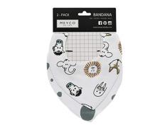 Meyco 394019 Lot de 2 torchons triangulaires pour bébé Vert