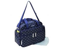 gmmhl 2 pièces Couleur Sac À Langer Sac Sac à langer bébé Baby Sac Voyage Choix des couleurs (Bleu)