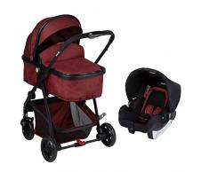 Safety 1st Poussette Duo Hello 3 en 1 Hamac Convertible en Nacelle + Cosi + Adaptateurs Cosi Ribbon Red Chic