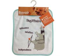 babyCalin Lot de 2 Bavoirs Motif Signe Sagittaire 28 x 32 cm 1er Âge