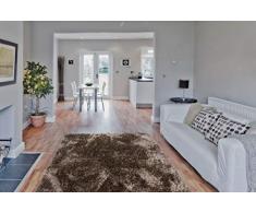 Lalee Shaggy 200x290cm Tapis Monaco 444 Nougat 100% Polyester (Super Soft Touch) 200 x 290 cm, Marron, 200x290