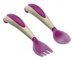 THERMOBABY 2 Couverts Ergonomiques Prune