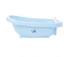Bébé-jou termobath Click – Baignoire avec doseur et thermomètre intégré Wally la Baleine Bleu