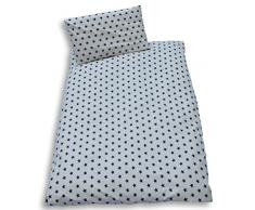 Ideenreich 2152 Parure de lit Motif étoilé Bleu 100 x 135 cm/40 x 60 cm