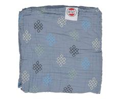 Lodger DM6.7.002 074 120 Dreamer Xandu Knot Couverture pour bébé Bleu 120 x 120 cm