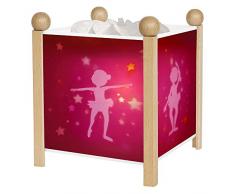 TROUSSELIER - Ballerines - Veilleuse - Lanterne Magique - Idéal Cadeau Enfant - Dessin animé - Lumière rassurante - Couleur Bois Naturel - Ampoule 12V 10W inclue - Prise Elec. EU