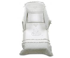 Italbaby Poney Amour Parure de lit, Blanc, 4 pièces
