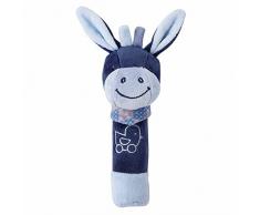 Nattou Hochet Stick Âne Alex, Cliquetis et Couinements, Alex et Bibou, 17 x 10 x 5 cm, Bleu