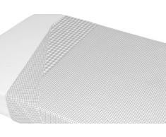 Taftan Drap de Lit Vichy gris (120 x 150 cm) - Gris