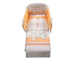 Italbaby Maxi Amici Parure de lit, Ivoire/blanc, 5 pièces