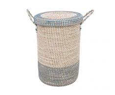 MoKee Panier à linge en jonc de mer doux