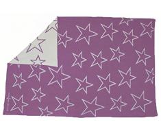 Couverture réversible étoile mauve en laine pour chambre denfant - Lorena Canals - BLW9