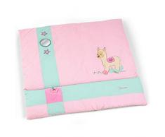 Sterntaler Tapis dÉveil Zoo Câlin, Lama Lotte, Âge : Dès la naissance, Taille : 100 x 100 cm, Rose/Menthe