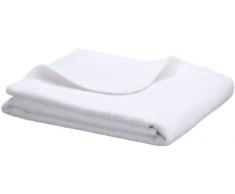Julius Zöllner 350-4000-05 Couverture en coton uni blanc, Taille: 75 x 100 cm