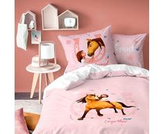 Spirit 046610 Parure de lit en coton renforcé Rose