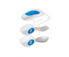 Ensemble de couverts Doddl couleur blueberry blue comprenant couteau, fourchette et cuillère. Pour les bébés ou les enfants âgés d’un an et plus.