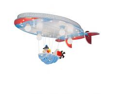 Kiom 136133 Plafonnier avec 20 LED Blanc/rouge/blanc