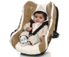Wallaboo Housse siège auto Groupe 0+, Housse universelle pour coques bébé, sièges auto, par ex. pour Maxi-Cosi, Römer, Marron