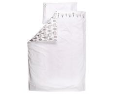 TIS Lifestyle Edredon Housse Lit Blanc/Beige