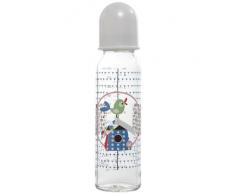 Bébé-Jou 354340 biberon en verre 240 CC avec Tweet Imprint