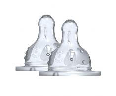 dodie Initiation+ Tétine Ronde 3 Vitesses Anti-Colique Col Large Silicone Débit 1 0-6 Mois