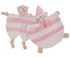 Bieco Petrilla Twins Ours Peluche Rose 30 x 5,5 x 30 cm