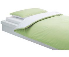 PMP Parure Housse de Couette + Taie dOreiller Blanc / Anis 100X140 cm