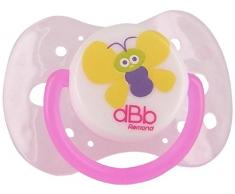 dBb Remond Pack de 2 Sucettes Anatomique 1er Age Silicone Papillon Rose Translucide