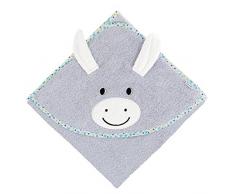 Sterntaler Serviette de bain à capuche Erik, Âge: à partir de 0 Mois, 100 x 100 cm, Gris