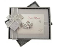 White Cotton Cards Album photo de Bat Mitzvah pour fille