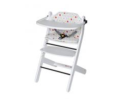 Schardt 01 133 00 02 1/746 Chaise haute Best Hêtre avec coussin dassise maliz, massif Blanc laqué