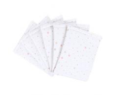 Babybay 100870 Tour de lit Ultrafresh en piqué Convient pour Le modèle Original, Blanc avec mélange détoiles Sable/Framboise, Multi Color, Taille Unique