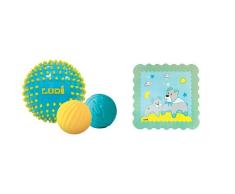 Ludi - 30021 - 3 Balles Sensorielles - Bleu + Ludi - 10001 - Tapis en Mousse - Ours