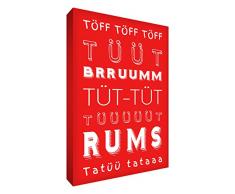 Little Helper Rhum s128–09 G Feel Good Art Tableau décoration murale toile en langue allemande Typographie moderne Rhum Rouge 30 x 20 CM