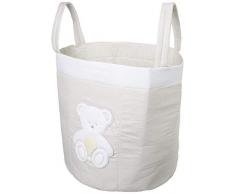 Italbaby Panier rond pour les jouets en peluche, gris tourterelle