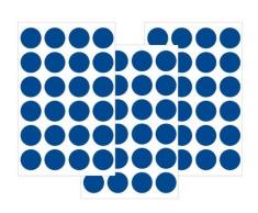 Forwalls FWSP1052 Forwalls Autocollant Motif pois bleus