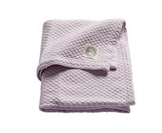 Sonnenstrasse 11 - Couverture pour bébé tissé Petits Carrés Rose 75x100 cm, 100% coton délavé - stone-washed