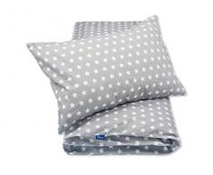 Pepi Leti 685843715726 Parure de lit pour enfant Motif étoiles sur fond gris