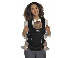 manduca Porte-Bebe First > PureCotton NightBlack/Noir < Porte Bébé Physiologique, Coton Biologique, Ventral, Dorsale, Siège Hanche, pour Nouveau-Né & Bebe à la Maison et en Randonnée (3,5-20kg)