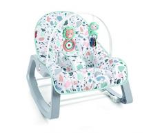 Fisher-Price Transat évolutif 2-en-1 Terrazzo transat bébé avec vibrations apaisantes et siège à bascule jeune enfant, jusquà 18kg, GNP99