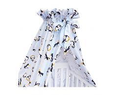 Vanilla Copenhagen 1211120102 Enfant de Lit Baldaquin, Penguins 240 x 152 cm