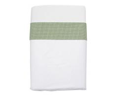 mundo melocotón BCN Drap pour Lit Bébé Blanc/Vert