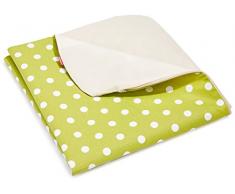 Ideenreich 2326 Housse de matelas à langer antidérapant, point, vert