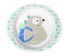 Badabulle Assiette Bleue Bébé Micro-Ondes 6mois et +