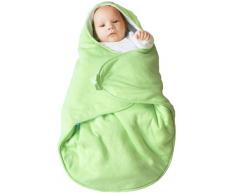Wallaboo - Couverture Enveloppante - Multi-Usages - pour Coques Bébé / Sièges Auto / pour Landaus / Poussettes ou Lits Bébé - 90 cm x 70 cm - Cotton - Vert clair