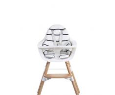 Childhome CHEVOSCMA Coussin pour chaise haute Evolution Unisexe Blanc/bleu marine